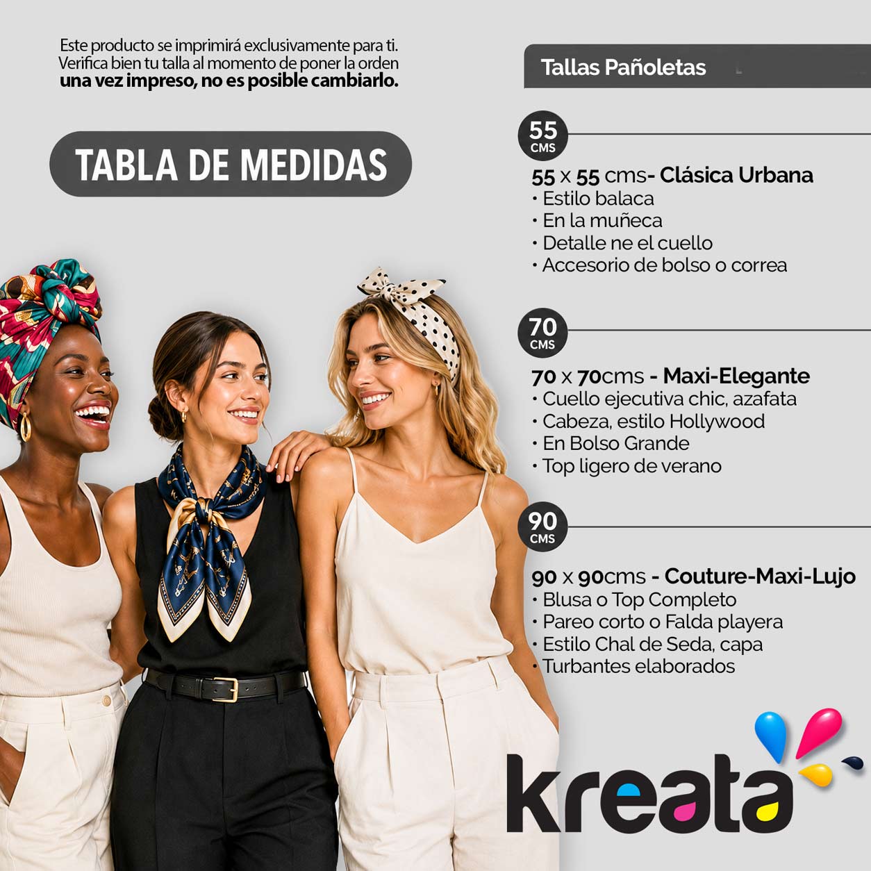 Guía de tallas